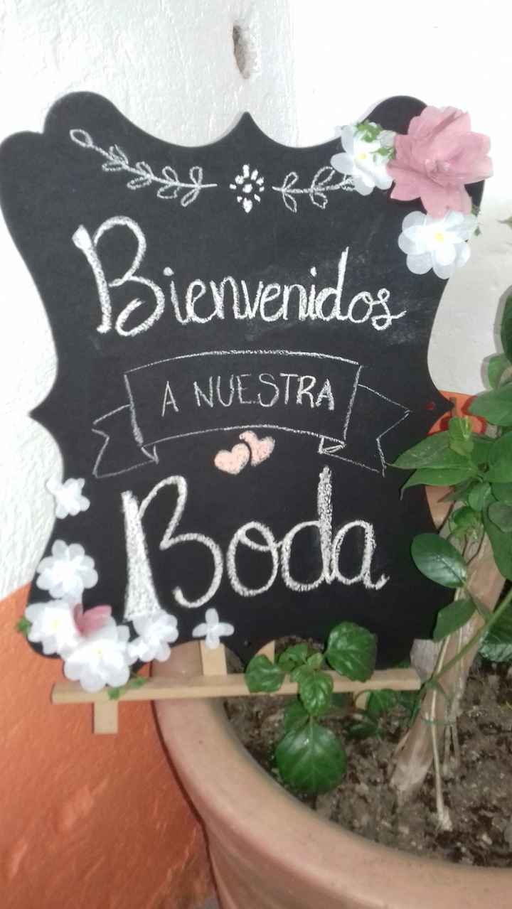 Letrero de bienvenida