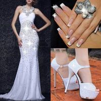 pedreria de cristal en vestido de novia