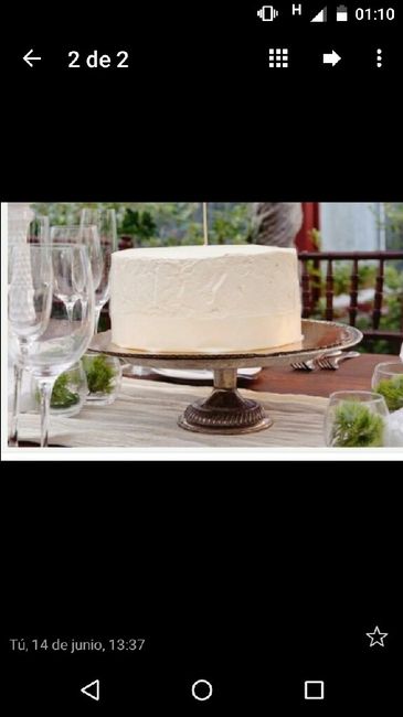 El tamaño del  pastel de la boda - 1