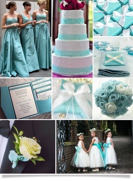 Color tiffany y blanco