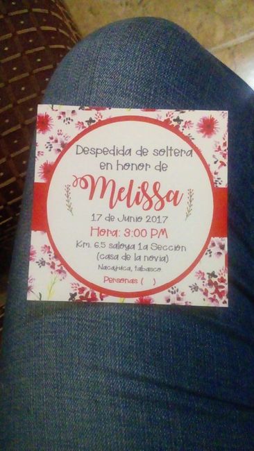 Mis invitaciones de la despedida