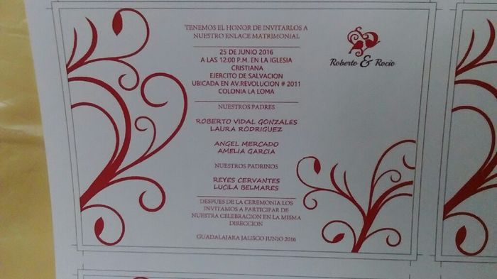 Impresiones listas invitaciones - 1