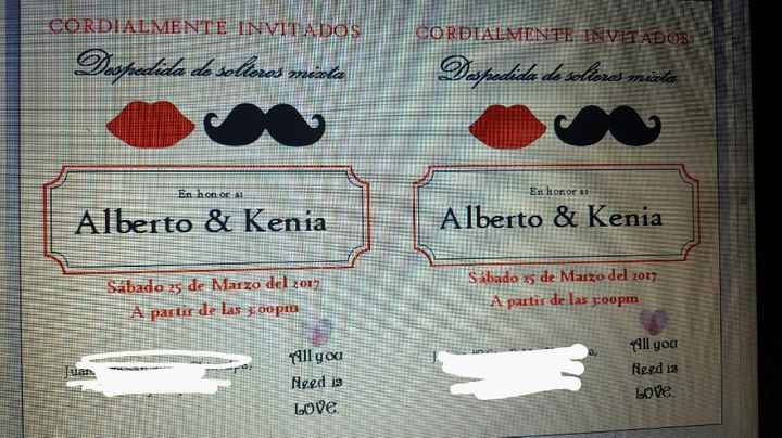 Cual te gusta mas mis 2 diseño de invitaciones para despedida de solteros mixta? - 1