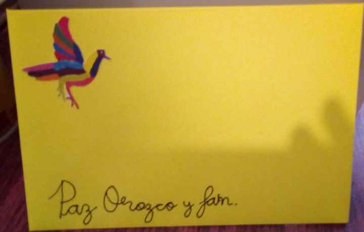 Parte frontal del sobre