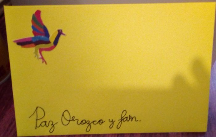 Parte frontal del sobre