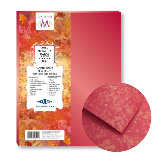 Papel rositas rojo