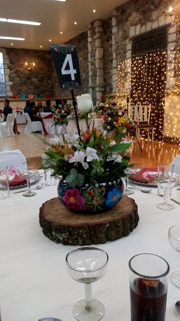 Los centros de mesa hechos con un tol chiapaneco