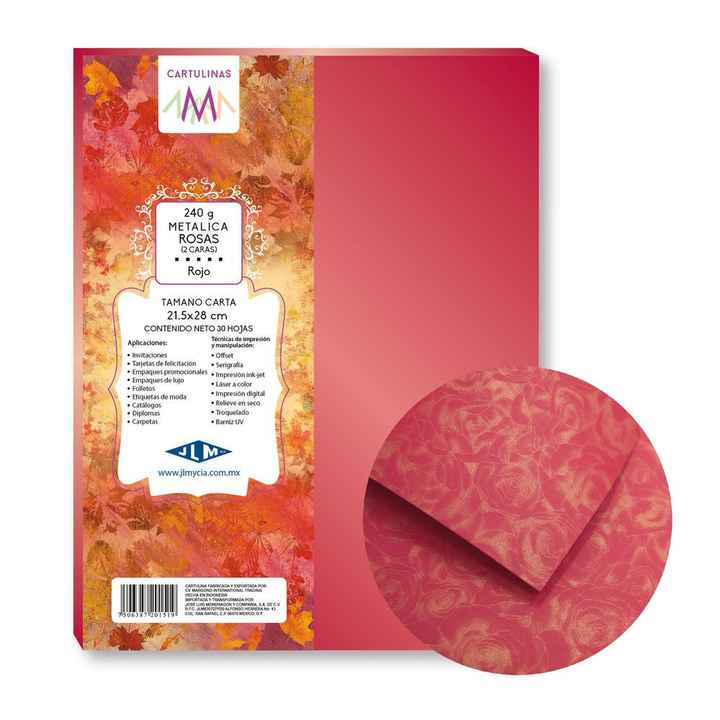 Papel rositas rojo