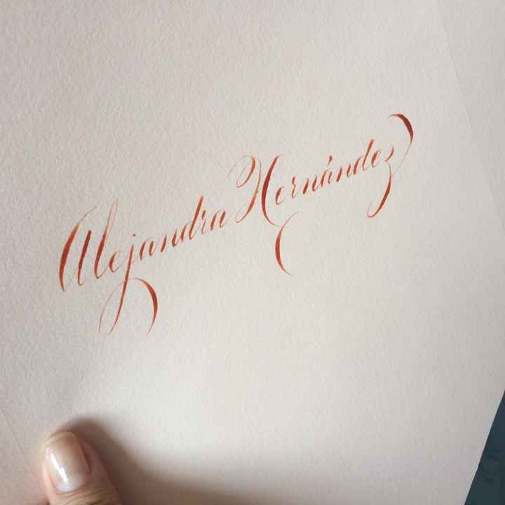 Caligrafía para mis invitaciones