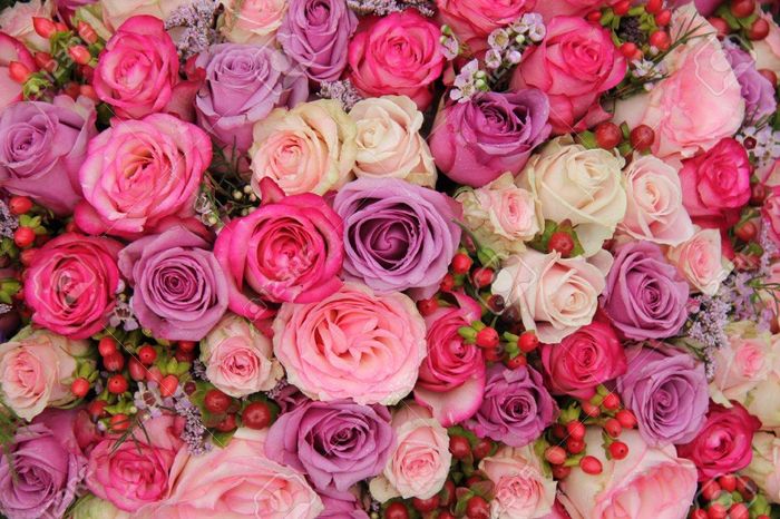 Las flores para mi ramo y para centros de mesa...