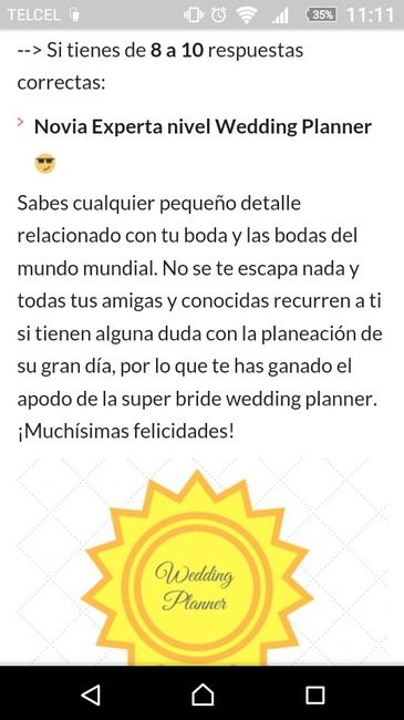 Mi nivel de bodas es novia experta nivel wedding planner - 1