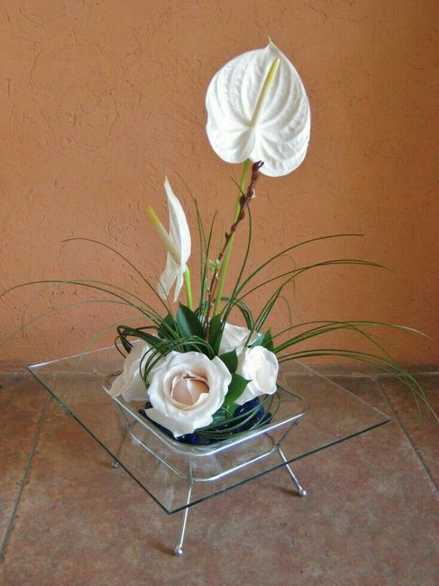 Centros de mesa con anturios. - 5