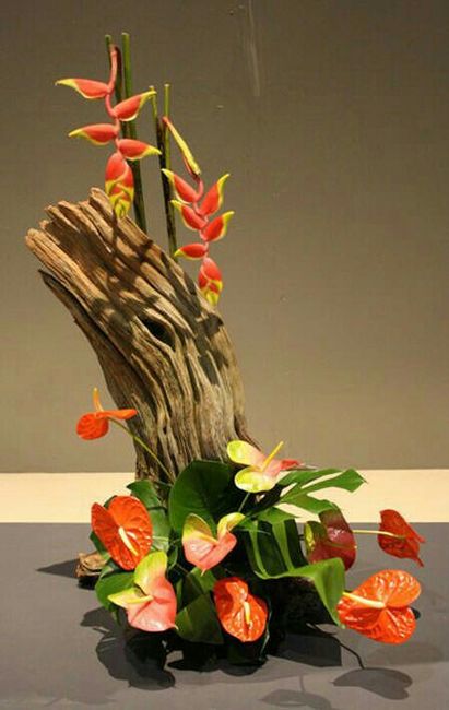 Centros de mesa con anturios. - 8