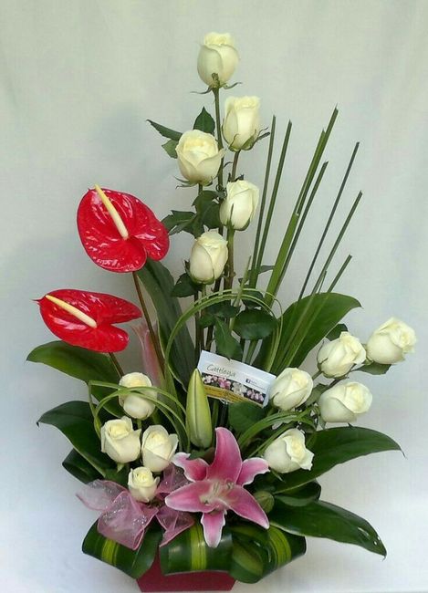 Centros de mesa con anturios. - 15