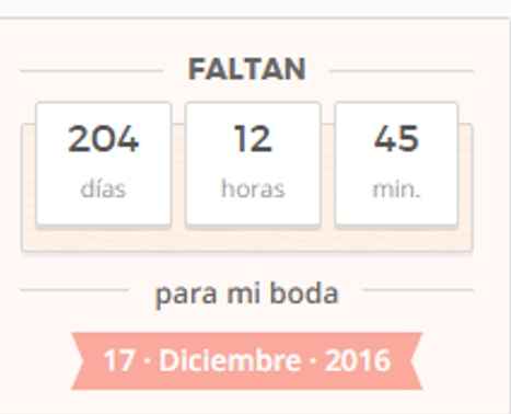 Días para mi boda