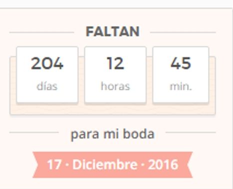 Días para mi boda