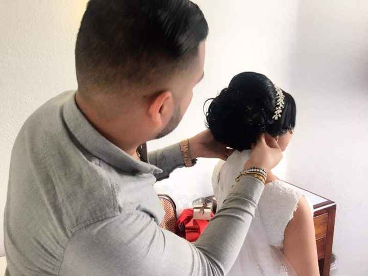 Mi tocado y peinado para la boda. - 1