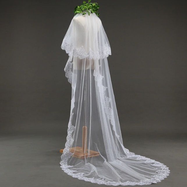 Mi velo de aliexpress en la boda 1