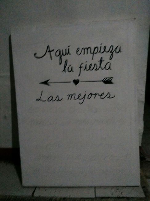 El letrero de bienvenida hecho con mis manos - 3
