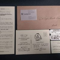 Envés de invitación vintage