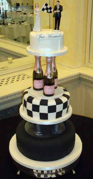 sorpresa pastel de boda estilo Racing! - 3