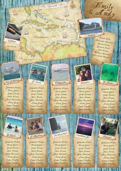 Seating plan para bodas en la playa! - 3