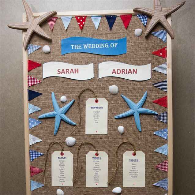Seating plan para bodas en la playa! - 11