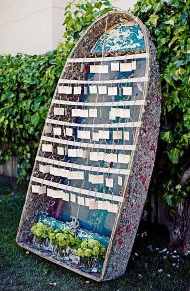 Seating plan para bodas en la playa! - 14