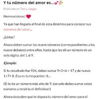 Y tu número del amor es...💕👉 - 1