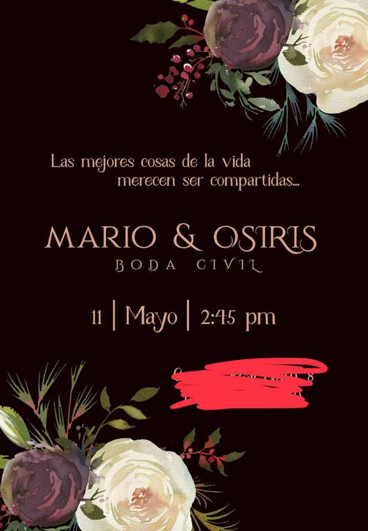 Invitación para boda civil - 1
