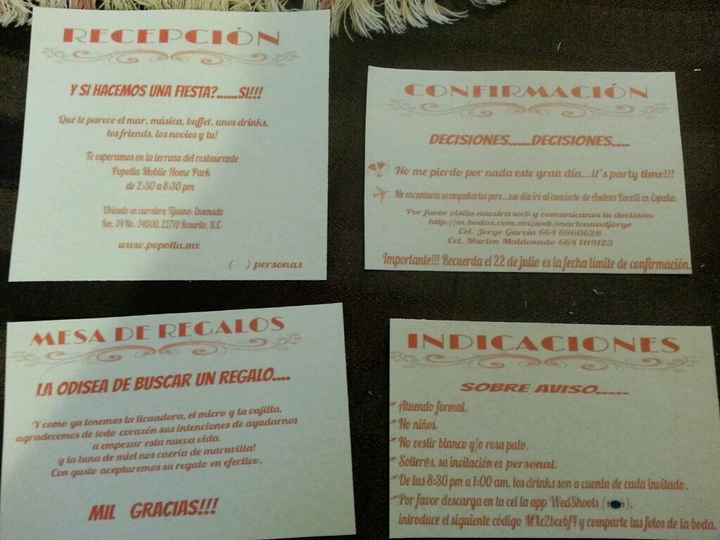 Diy mis invitaciones de boda!! super happy!! - 3
