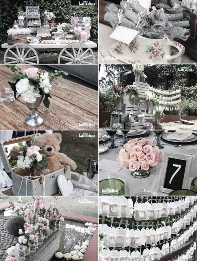 Ocupo ideas para boda vintage: gama de colores - rosa, blanco y negro - 2