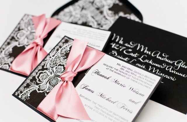 Ocupo ideas para boda vintage: gama de colores - rosa, blanco y negro - 5