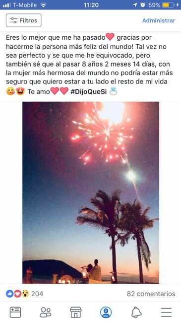 Como anunciaron su compromiso en redes sociales - 1