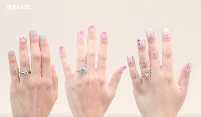 Colores de uñas para resaltar anillo de compromiso 8