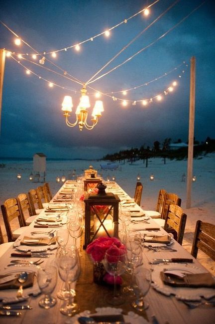 Décoration mesas boda en playa 🌴 - 1