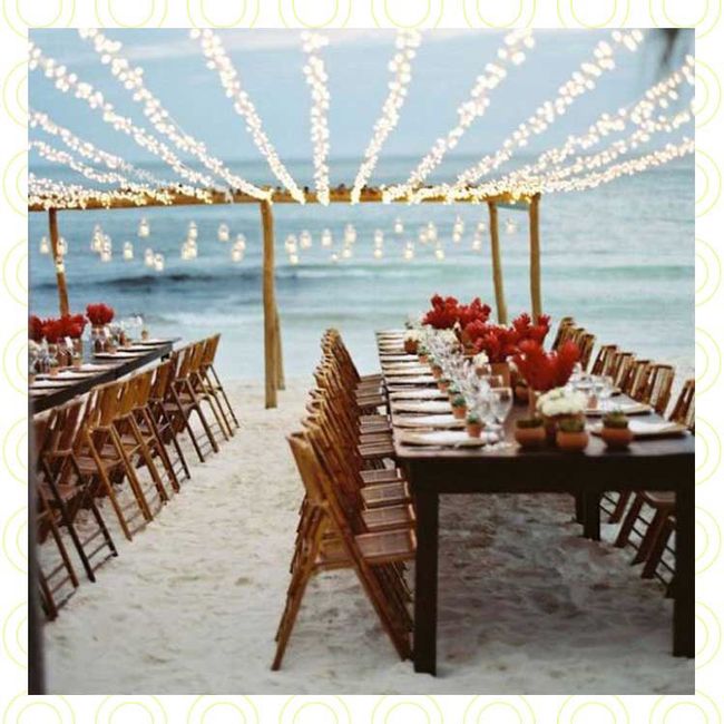 Décoration mesas boda en playa 🌴 - 3