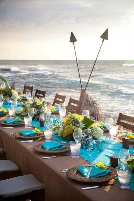 Décoration mesas boda en playa 🌴 - 13