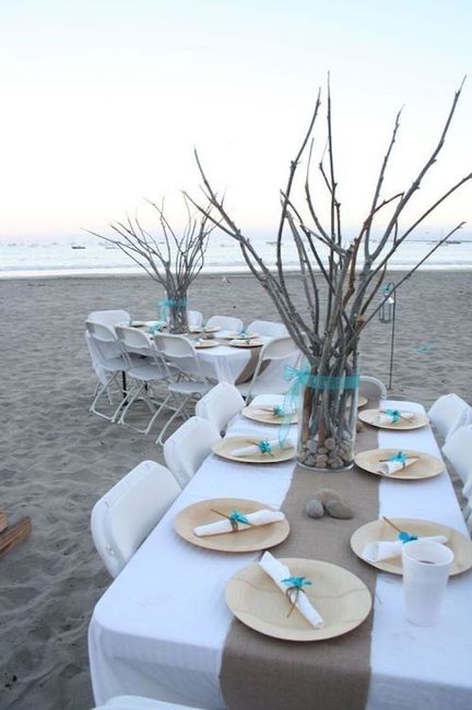 Décoration mesas boda en playa 🌴 - 14