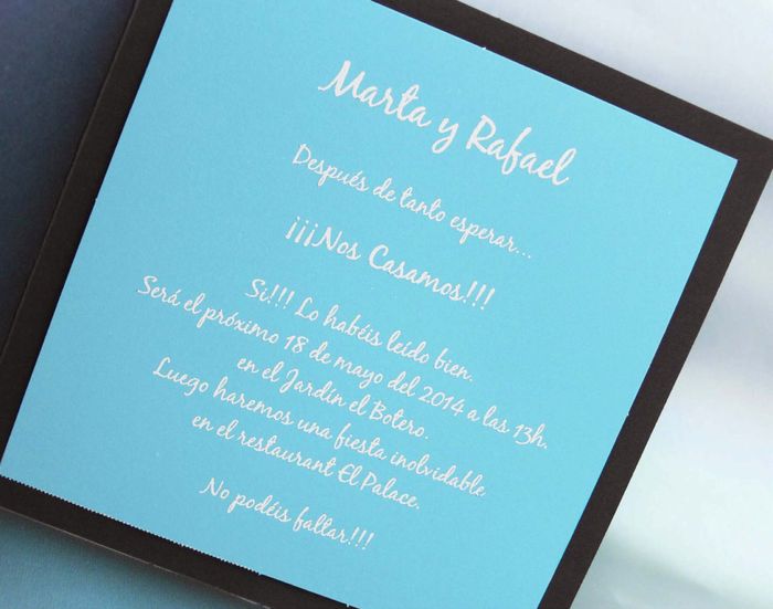 Invitaciones de boda en azul 💙 - 11