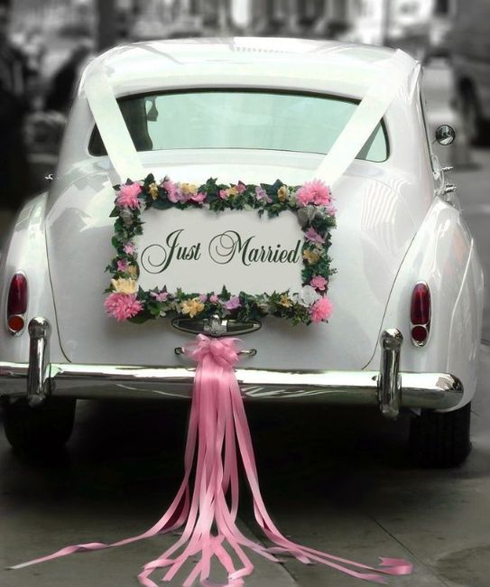¿Cómo decorar el carro para la boda? 2