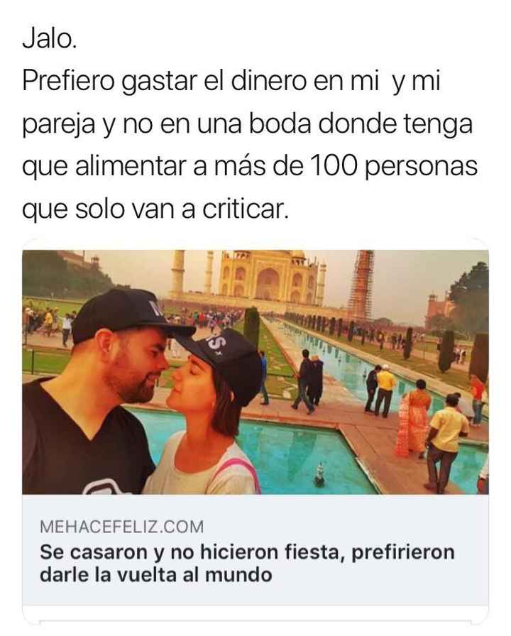 Hacer una boda o viajar ¿qué prefieren ustedes? - 1