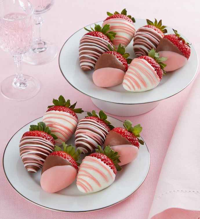 Fresas con chocolate Rosa