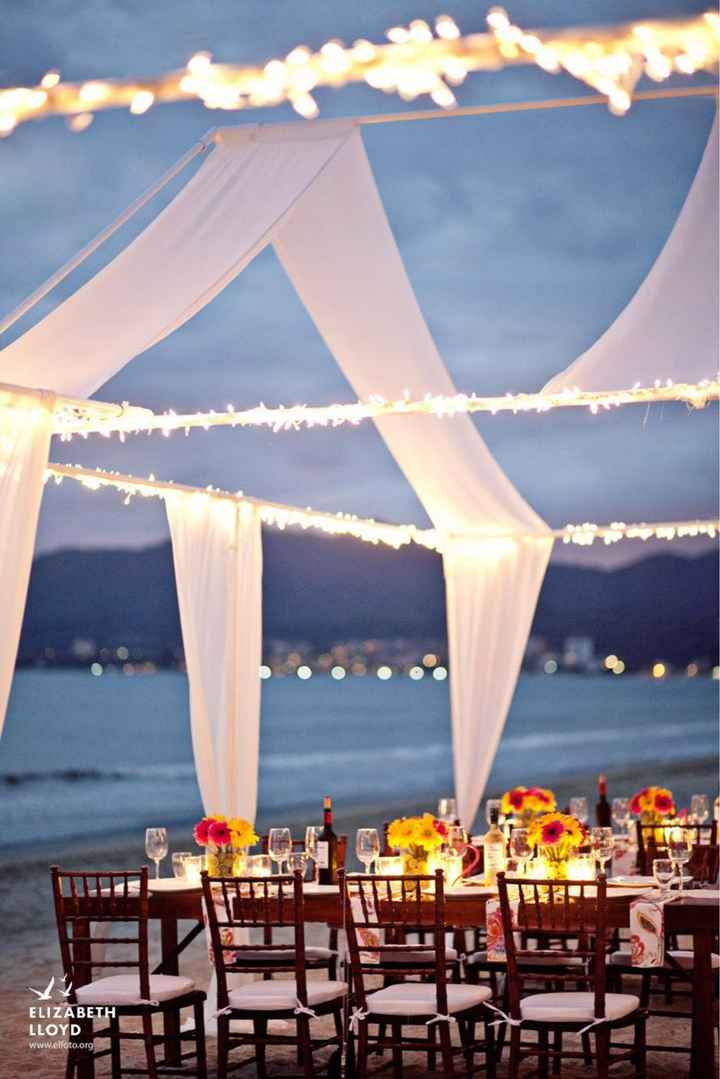 Décoration mesas boda en playa 🌴 - 2