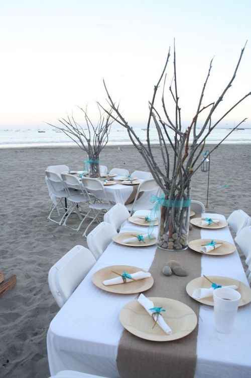 Décoration mesas boda en playa 🌴 - 14