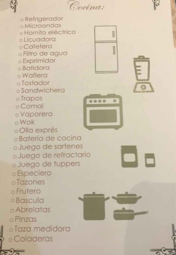 ¿Qué artículos hay en una mesa de regalos? - 1