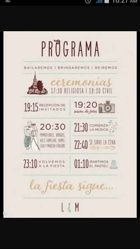 Programas de la boda - 1