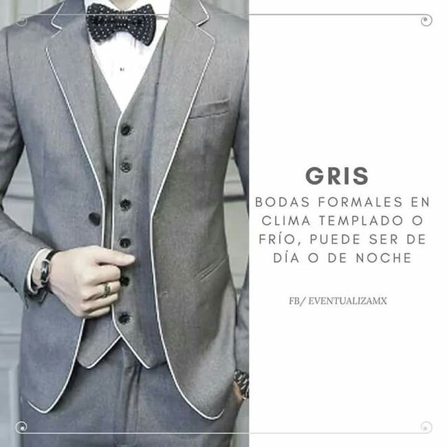 Cuando y donde usar cada color de traje de novios. - 2