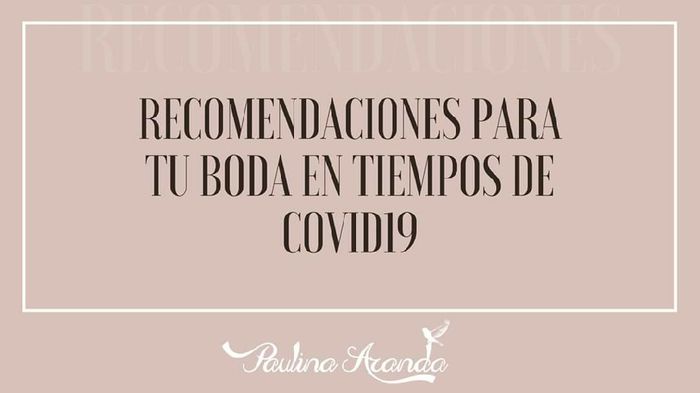 Recomendaciones para bodas en tiempos de covid 1