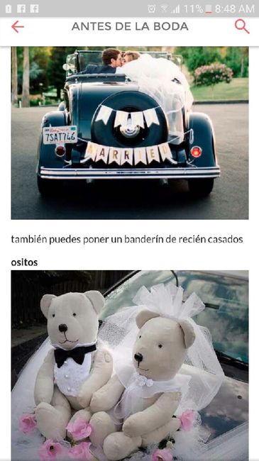 Ideas para decorar el carro de novios - 1